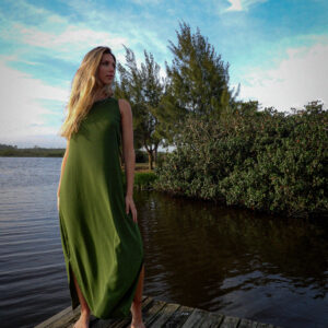 Vestido Liso Verde