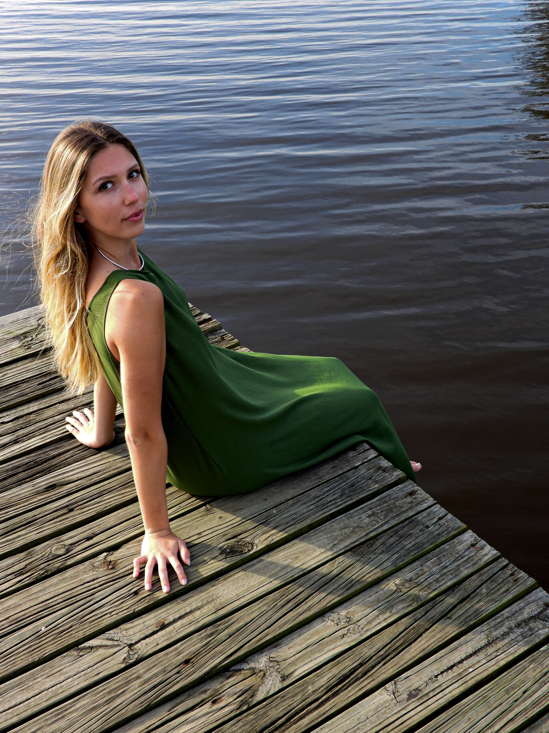 Vestido Liso Verde