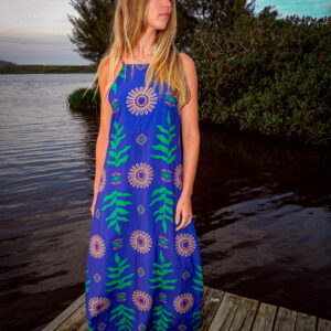 Vestido Azul Jardim