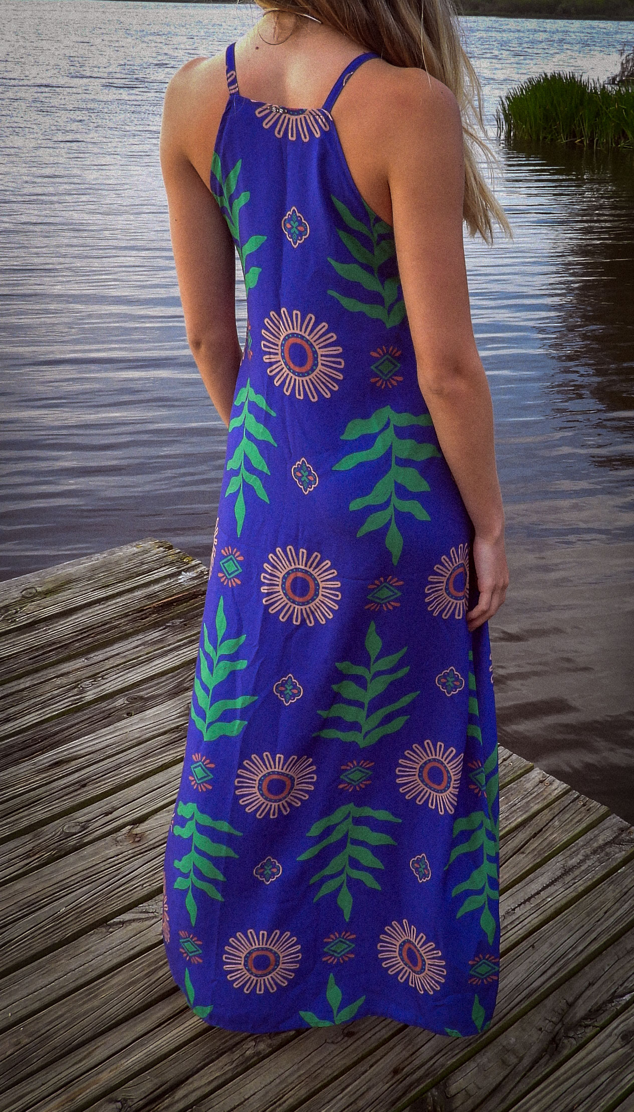 Vestido Azul Jardim