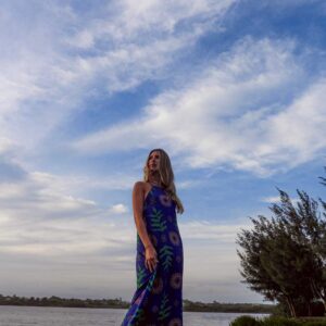 Vestido Azul Jardim - Imagem 3