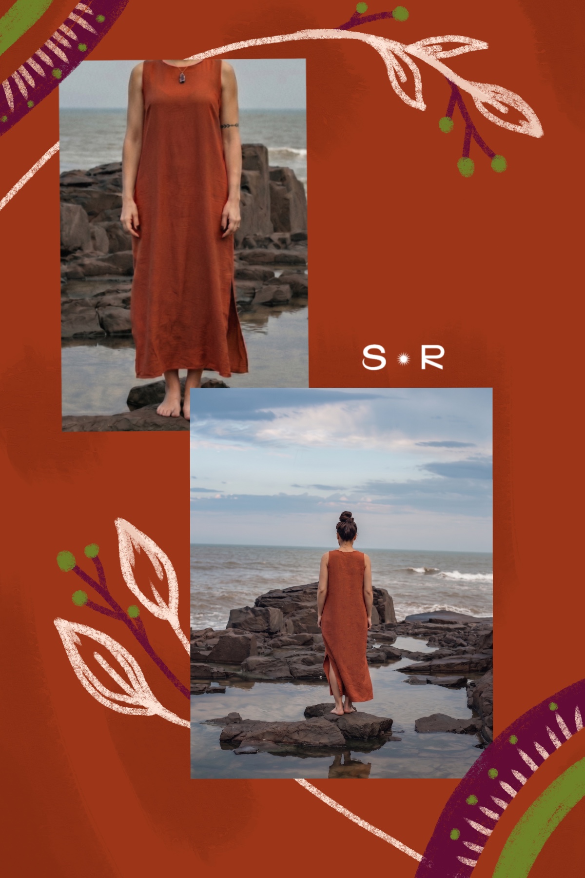 Vestido Liso Terracota